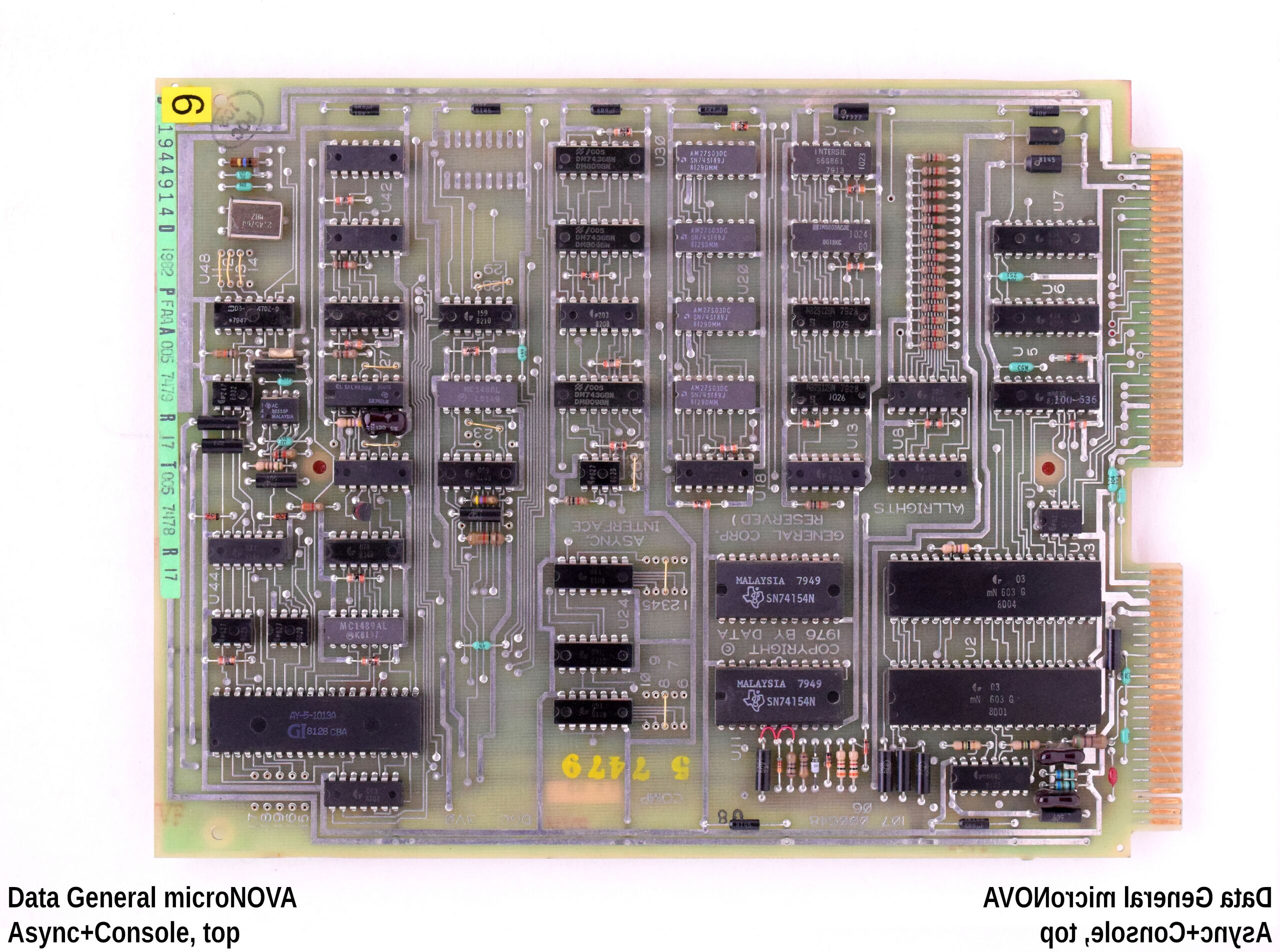 Front lit photo of a PCB